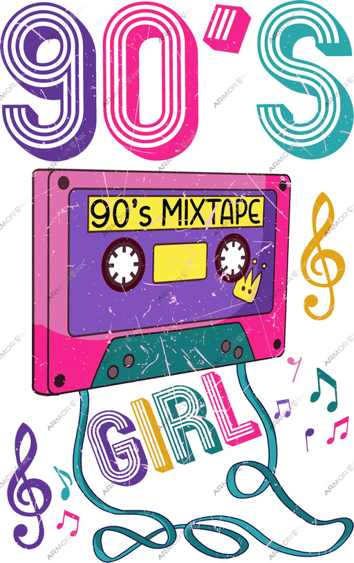 90's Mixtape Girl DTF Transfer