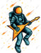 Astronaut Guitar DTF Transfer