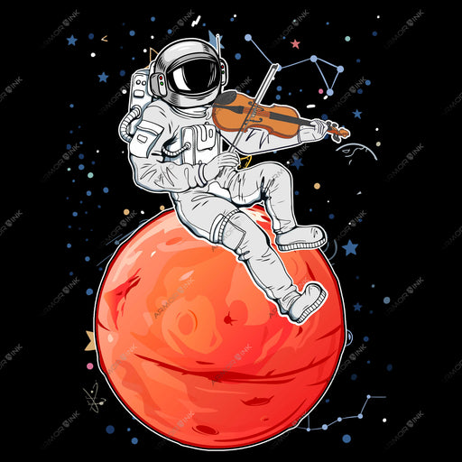 Astronaut Musician DTF Transfer