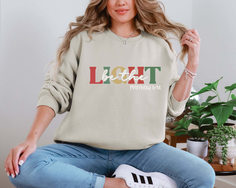 Be The Light Christian Christmas DTF transfer