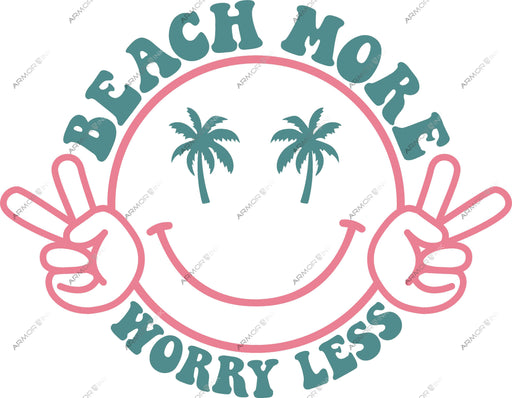 Beach More Worry Less DTF Transfer