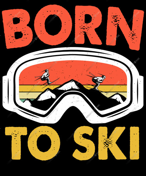Born To Ski DTF Transfer