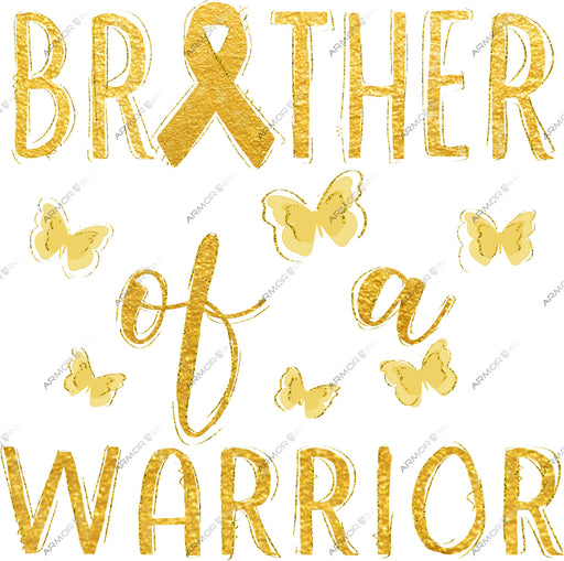 Brother Of A Warrior Childhood Cancer Awareness DTF Transfer
