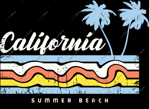 California Summer Beach DTF Transfer