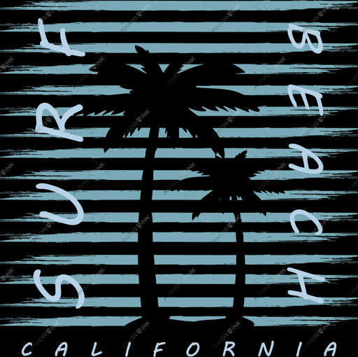 California Surf Beach DTF Transfer