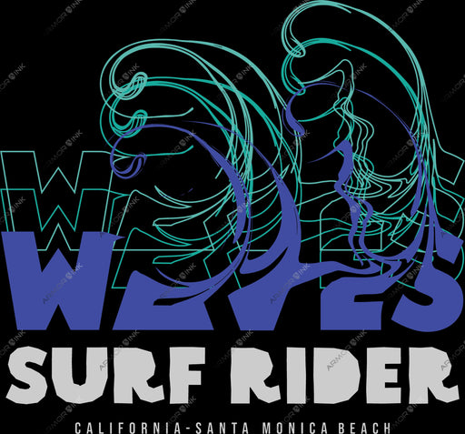 California Surf Rider DTF Transfer