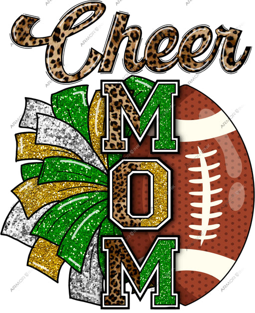 Cheer Mom Green And Gold DTFTransfer