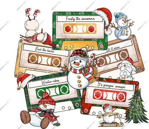 Christmas Cassets DTF Transfer