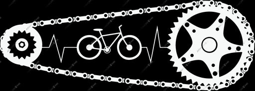 Cycling Heartbeat DTF Transfer