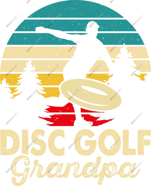 Disc Golf Grandpa DTF Transfer