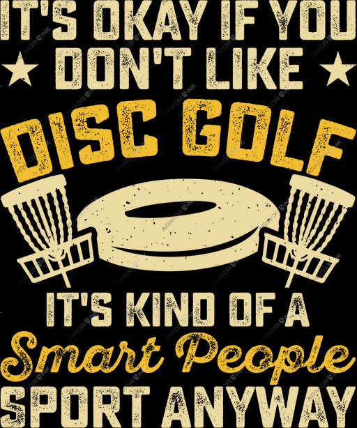 Disc Golf Smart People DTF Transfer