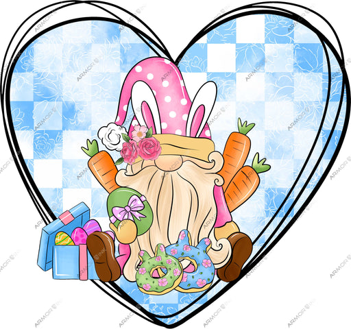 Easter Gnome Heart DTF Transfer