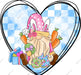 Easter Gnome Heart DTF Transfer