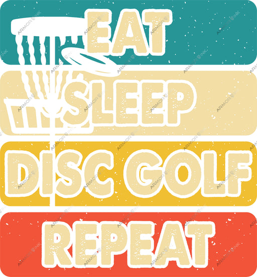Eat Sleep Disc Golf Repeat DTF Transfer