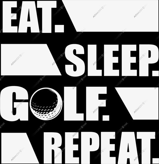 Eat Sleep Golf Repeat DTF Transfer