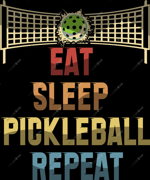 Eat Sleep Pickleball Repeat DTF Transfer