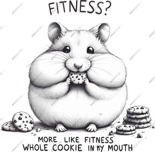 Fitness? More Like Fitness Whole Cookie In My Mouth DTF Transfer