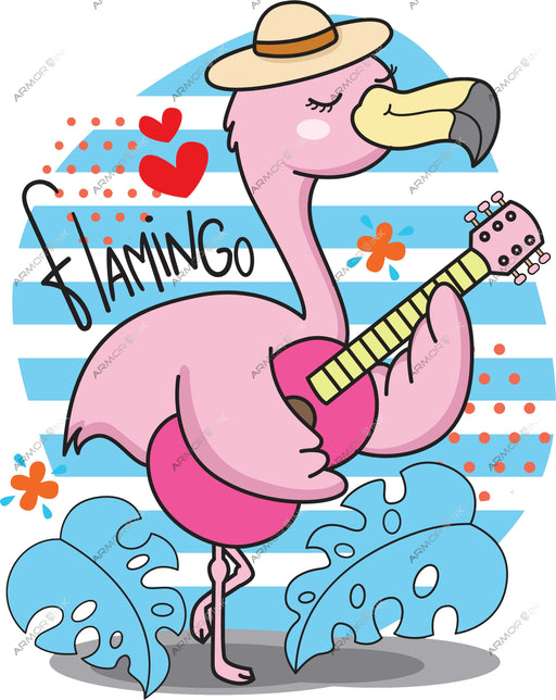 Flamingo Music DTF Transfer