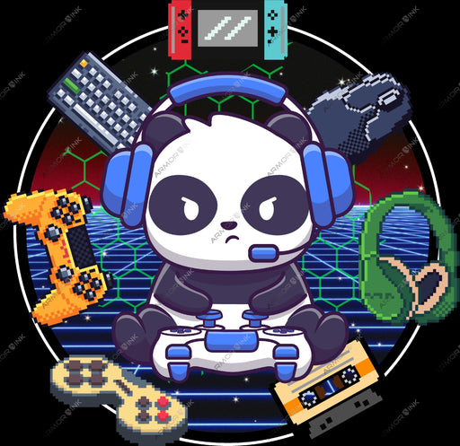 Gamer Panda DTF Transfer