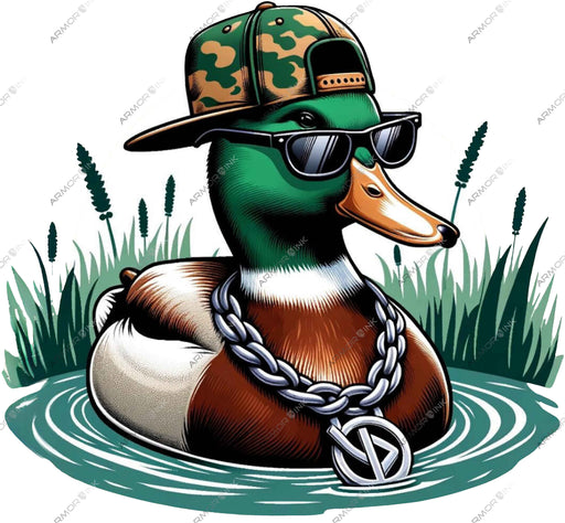 Gangster Duck DTF Transfer