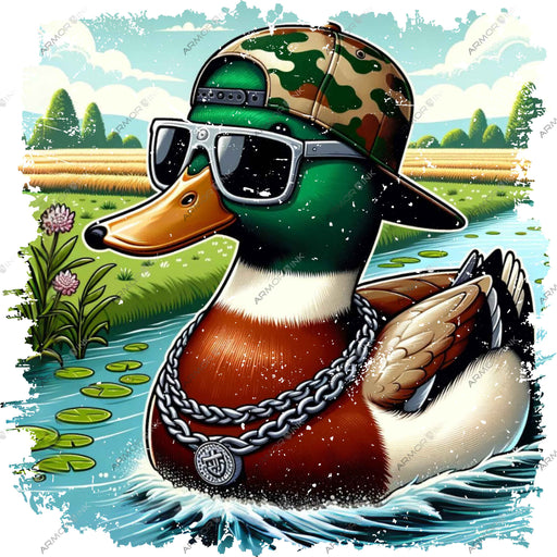 Gangster Duck DTF Transfer
