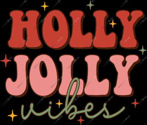 Holly Jolly Vibes DTF Transfer