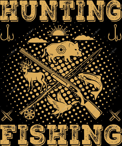 Hunting Fishing DTF Transfer
