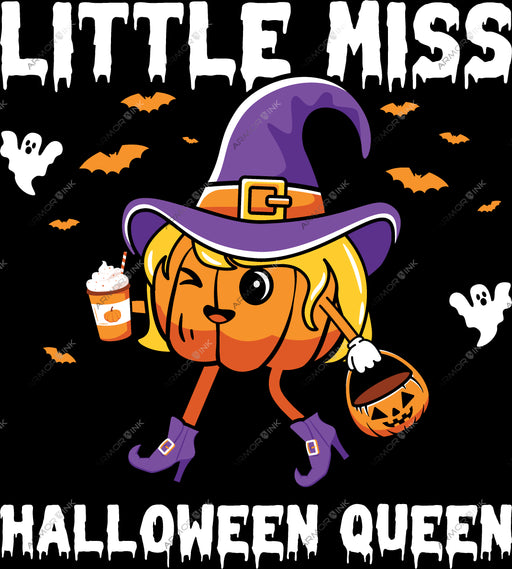 Little Miss Halloween Queen DTF Transfer