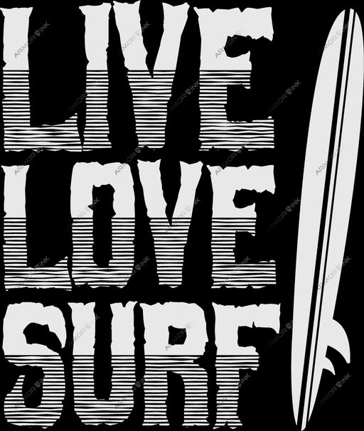 Live Love Surf DTF Transfer