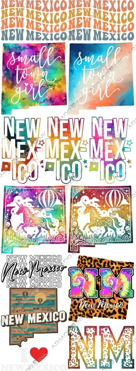 New Mexico Pre - made 5 Foot (22x60) DTF Gang Sheet - Armor InkArmor InkArmor Ink3824 - 1108775633182New Mexico Pre - made 5 Foot (22x60) DTF Gang Sheet