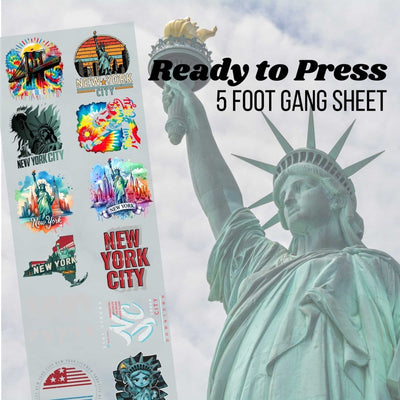 New York Pre - made 5 Foot (22x60) DTF Gang Sheet - Armor InkArmor InkArmor Ink4624 - 1128832315934New York Pre - made 5 Foot (22x60) DTF Gang Sheet