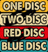 One Disc Two Disc Red Disc Blue Disc DTF Transfer