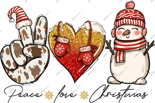 Peace Love Christmas DTF Transfer