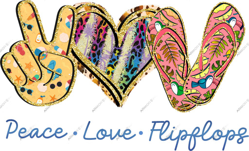 Peace Love Flipflops DTF Transfer