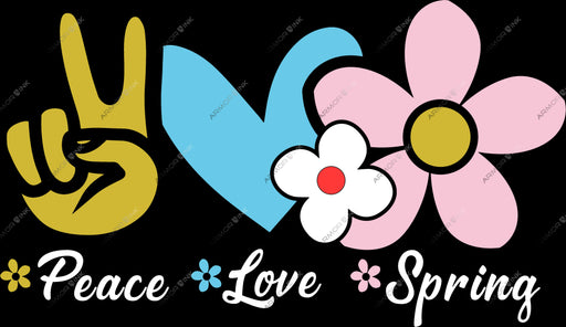 Peace Love Spring DTF Transfer