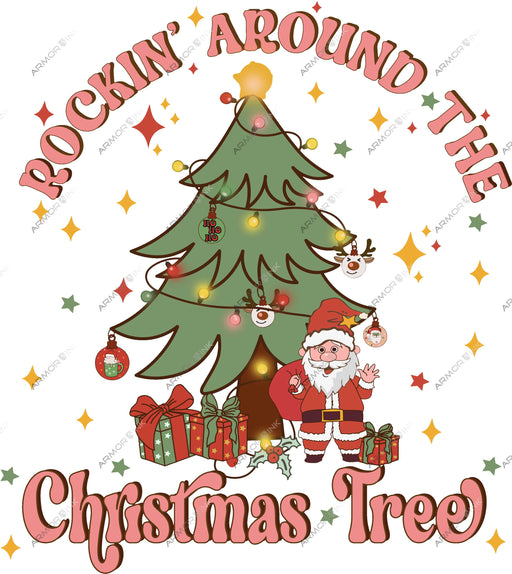Rockin' Around The Christmas Tree DTF Transfer