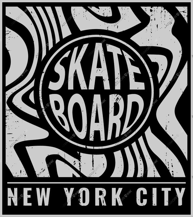 Skate Board New York City DTF Transfer