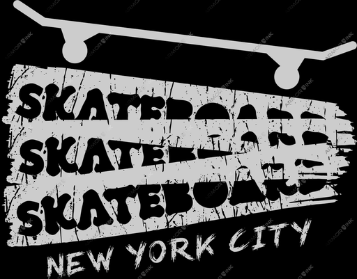 Skateboard New York City DTF Transfer