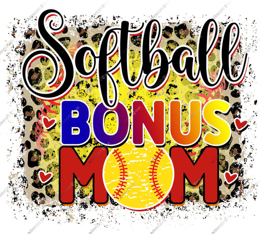 Softball Bonus Mom DTF Transfer