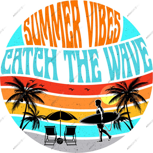 Summer Vibes Catch The Wave DTF Transfer