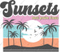 Sunsets And Palm Trees DTF Transfer