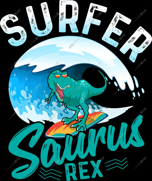 Surfer Saurus Rex DTF Transfer