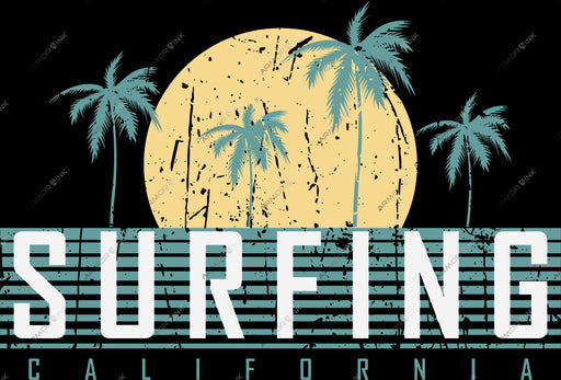 Surfing California DTF Transfer
