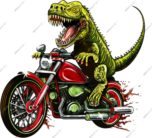 T-Rex Motorcycle DTF Transfer