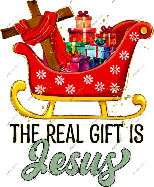 The Real Gift Is Jesus DTF Transfer