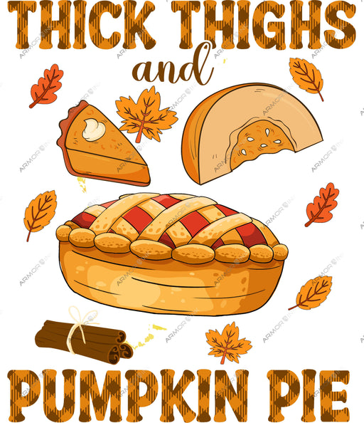 Thick Thighs And Pumpkin Pies DTF Transfer