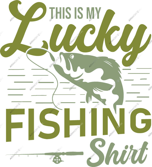 This Is My Lucky Fishing Shirt DTF Transfer