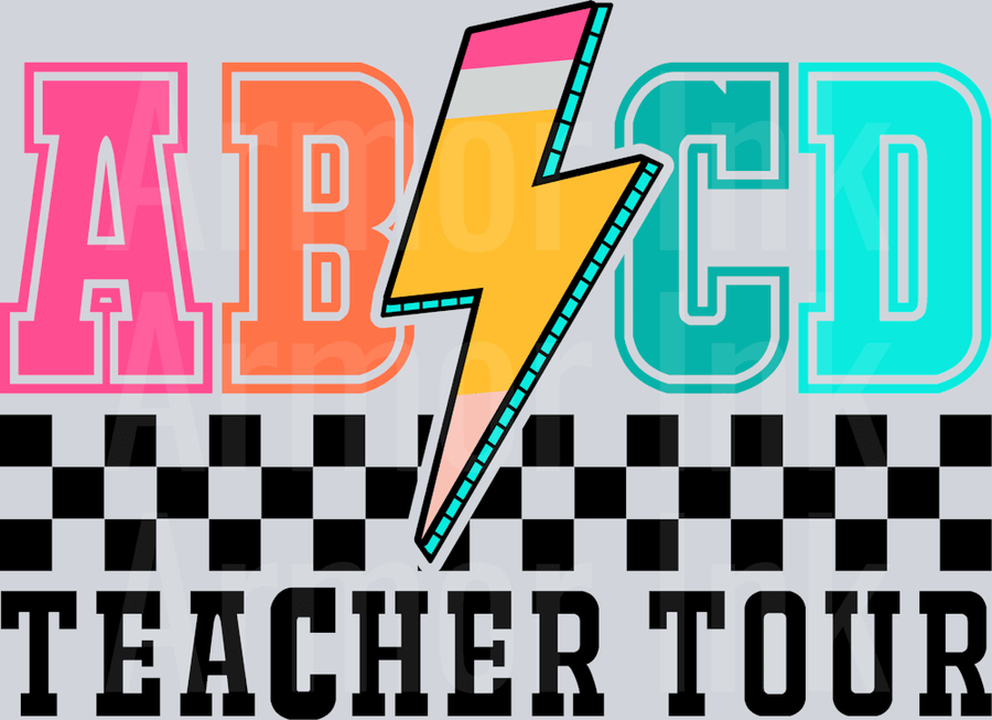 ABCD Teacher Tour DTF transfer