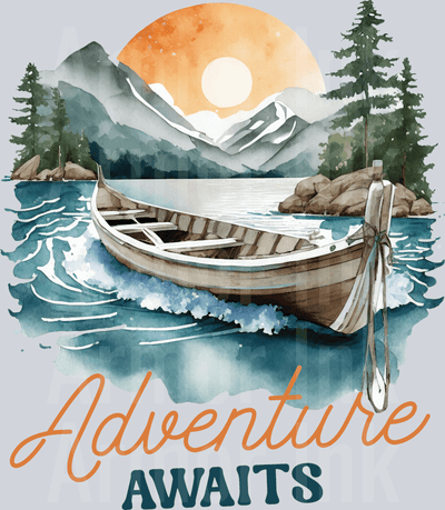 Adventure Awaits DTF transfer