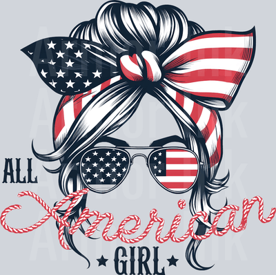 All American Girl DTF transfer